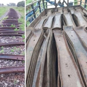 PHOTOS: Police impound truck carrying stolen 600 rail line sleepers