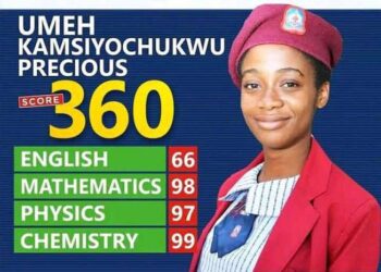 Umeh, best UTME candidate makes eight A1 in WASSCE