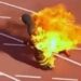 Man breaks World Record for longest distance run on fire without oxygen