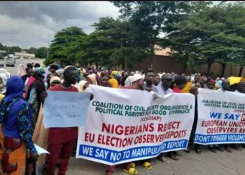 Protesters storm EU office in Abuja, demand withdrawal of report on election