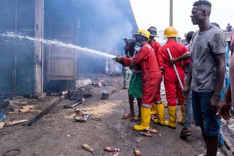 Fire razes N3bn leather products, machines in Aba