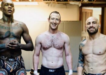 Zuckerberg trains with UFC superstars Adesanya, Alexander