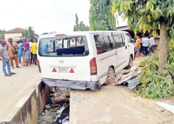 Mother, two-year-old daughter crushed to death as bus rams into shops in Lagos