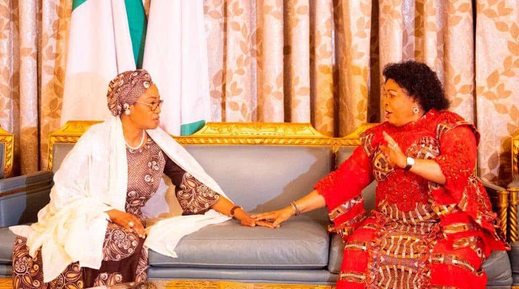 Patience Jonathan pays courtesy visit to Remi Tinubu, pledges support