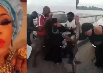 VIDEO: Socialite Farida Sobowale attempts to jump into Lagos lagoon