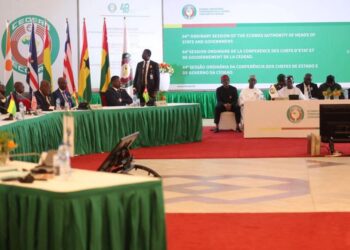 Attendees at the 64th Economic Community of West African States (ECOWAS) session in Abuja on December 10, 2023. © Kola Suleiman, AFP