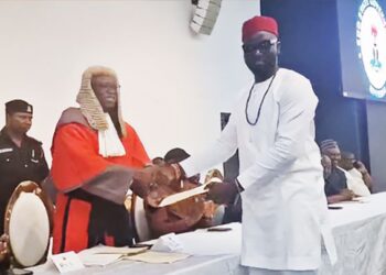 BREAKING: Omobayo Godwins sworn-in as Edo deputy gov