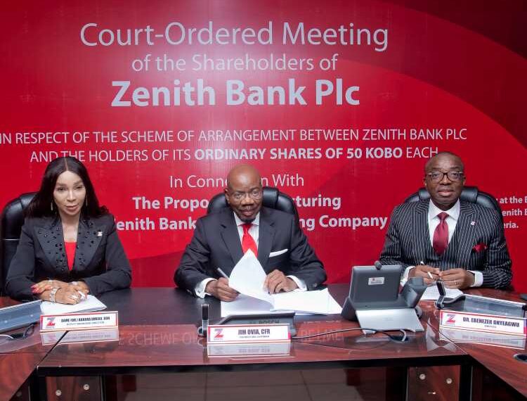 Zenith bank shareholders approve Holdco structure