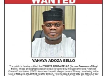 FG places ex-Kogi gov, Yahaya Bello on watchlist