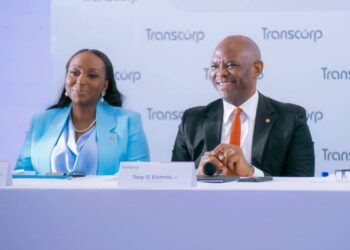 President/GCEO, Dr Owen D. Omogiafo, OON with Chairman, Tony O. Elumelu, CFR at the 18th Annual General Meeting of Transnational Corporation(TRANSCORP) Plc held at Transcorp Hilton Abuja on May 27, 2024.