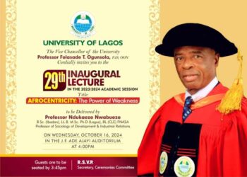 Prof. Nwabueze to deliver UNILAG 29th Inaugural Lecture Oct. 16