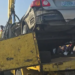 Driver escapes death as 40ft container falls on car