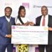 Head, Agribusiness & Structured Trade Commodity Finance, First City Monument Bank (FCMB), Mr. Daniel Olorunsuyi; Winner of the FCMB Agritech Hackathon, Ifeoluwa Olatayo of FarmSlate and Divisional Head, Agribusiness, FCMB, Mr. Kudzai Gumunyu, during the presentation of cheque to winners of the Hackathon in Lagos recently. The FCMB Agritech Hackathon was in partnership with Heave Ventures and supported by the Dutch Entrepreneurial Development Bank.