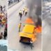 Lagos driver sets self, LASTMA officer, bus ablaze